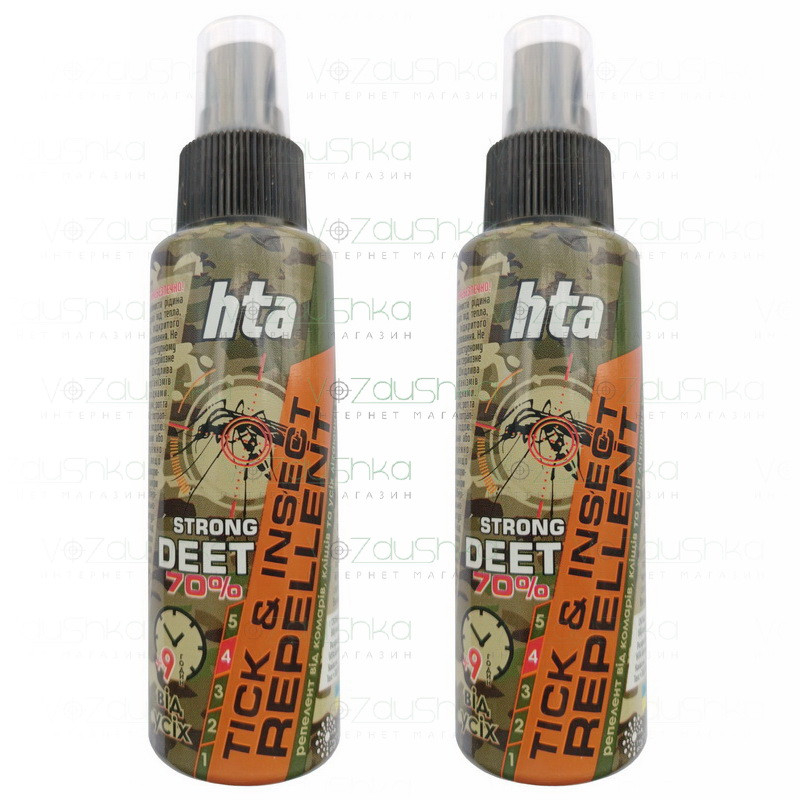 Репелент-спрей HTA Strong Deet 70% від укусів комах (комплект із 2 шт)