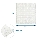 Самоклеюча 3D панель під однотонну цеглу 700x770 мм (різних відтінків), товщина 2-3 мм, фото 3