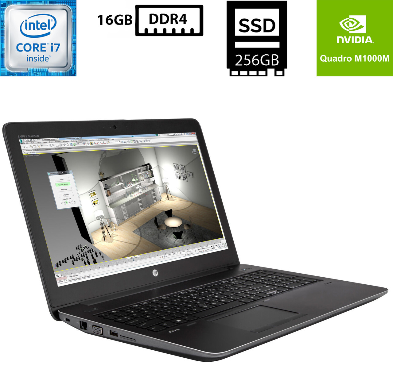 Ноутбук HP ZBook 15 G3/15.6"TN 1920x1080/Core i7-6820HQ 2.70GHz/16GB DDR4/SSD 256GB M.2 NVMe/NVIDIA Quadro M1000M 2GB Камера Б/В