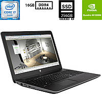 Ноутбук HP ZBook 15 G3/15.6"IPS(1920x1080)/Core i7-6820HQ/16GB DDR4/SSD 256GB NVMe/NVIDIA Quadro M1000M (2GB)