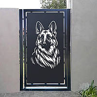 Металева хвіртка з собакою оригінальні дизайнерські хвіртки.