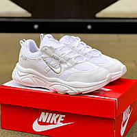 Nike Air white мужские спортивные белые кроссовки аир найк мужские базовые кожаные сетка кроссовки nike