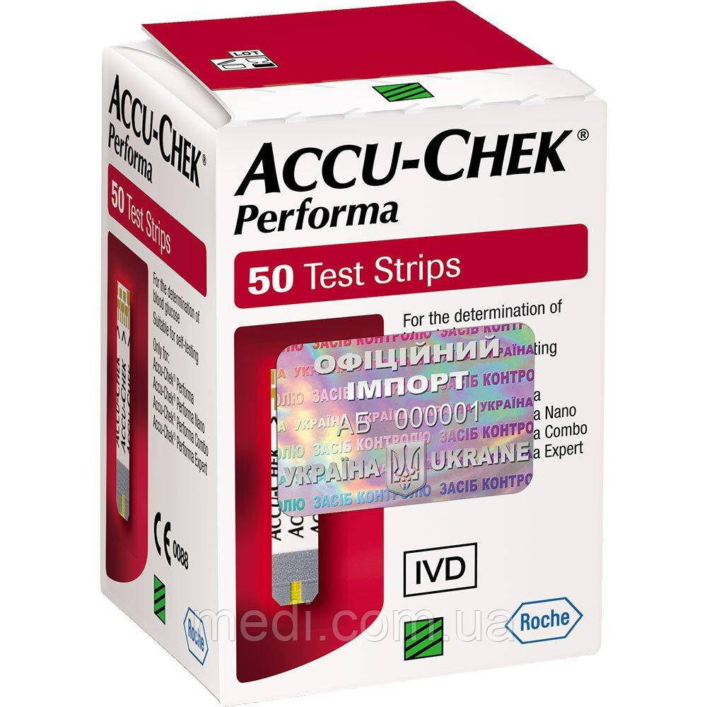 Тест-смужки Accu-Chek Performa (Акку-Чек Перформа) Roche, 50 од., фото 1
