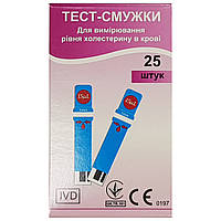 Тест-смужки EasyTouch, для вимірювання холестерину, Medicare, 25 од.