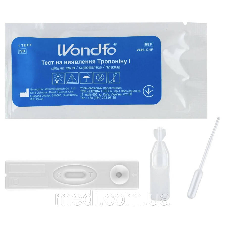 Тест на Тропонін I WONDFO W46-C4P-SET 1 од.