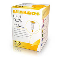 Ланцет Haemolance Plus High flow, з круглою кнопкою, 18G, 200 од., 8963