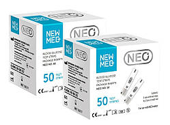 Тест смужки Neo Newmed (Нео Нюмед), смужки для вимірювання глюкози, 100 од.