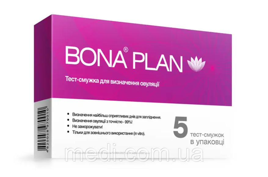 Тест-смужка для визначення овуляції Bona-plan 5 од.