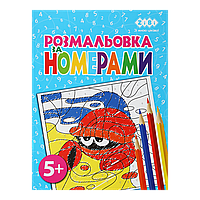 /Розмальовка ПЗ НОМЕРАМ ГОЛУБА 12 сторінок KIDS LINE