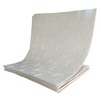 Декоративна самоклеюча 3D панель ПВХ під білу цеглу в рулоні 3080x700x4мм