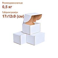 Коробка картонная 17х12х9 (см) 0,5 кг. белая. Коробки для почты 170 х 120 х 90 мм.