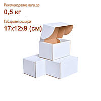Поштова коробка 17х12х9 (см) 0,5 кг. біла