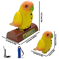 Інтерактивний папугу Funny Parrot для мовних навичок TT8005 Жовтий EWQ