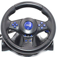 Кермо ігрове PS3/PS2/PC USB Vibration Steering Wheel з педалями, універсальний ігровий геймпад BIN