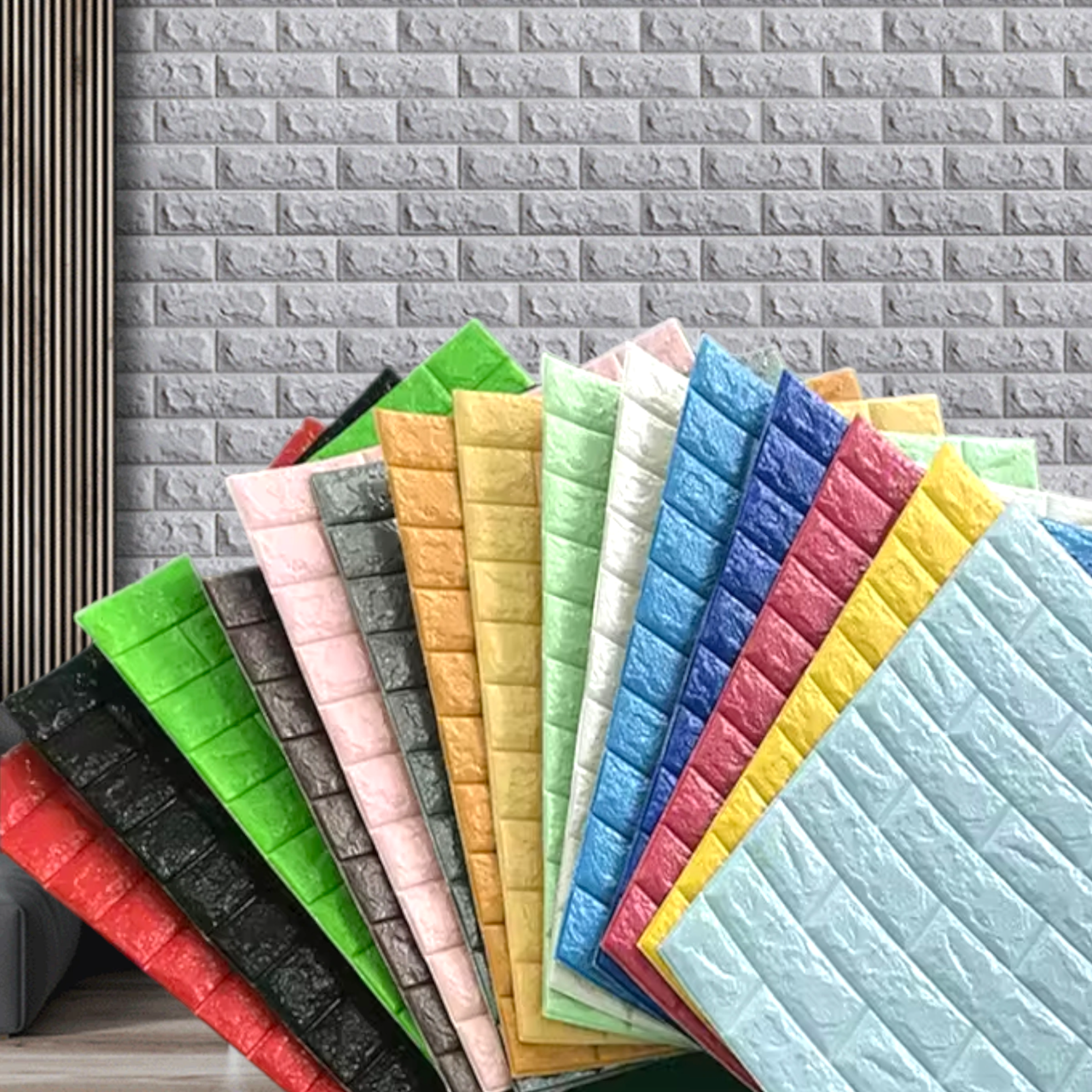 Стінові самоклеючі 3D панелі, (шпалери) / Універсальні, миючі, м'які, фото 1