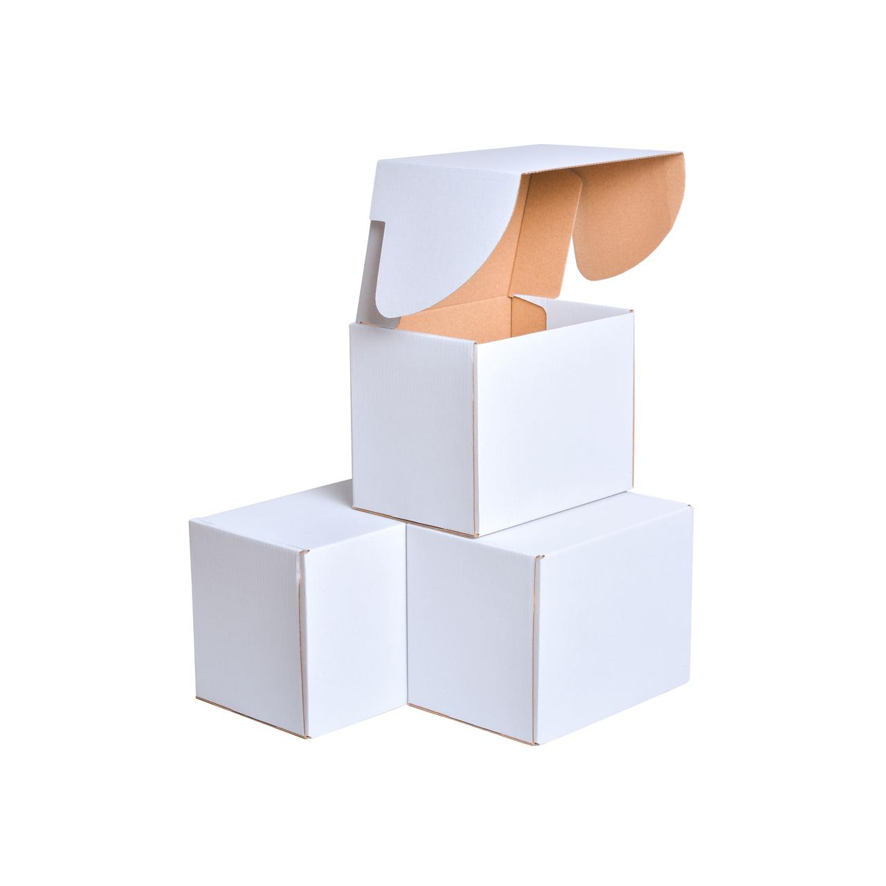 Картонні коробки 220x155x175 білі, фото 1