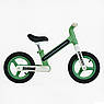 Дитячий біговел велобіг 12 дюймів на нейлоновій рамі Corso Shine JT-10078 Зелений, фото 4
