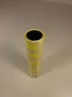 Бумажный ценник маленький желтый (р15*25мм) 3м (5 шт) прямоугольный самоклеющийся для товаров