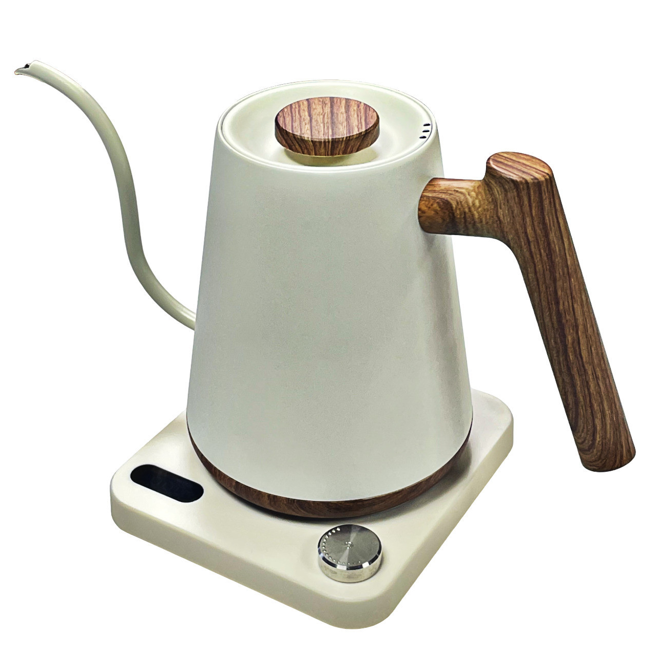 Електричний чайник Hughes Wood 1 л, Білий