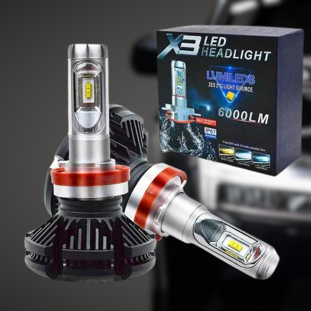 Автомобільні LED лампи у фари X3 H11 Світлодіодні автолампи 2 шт в комплекті
