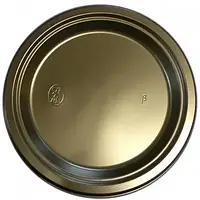 Тарелка одноразовая пластиковая 260 mm Черная (50 шт) для вторых блюд плотная не глубокая мелкая
