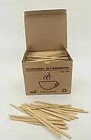 Мешалка ( ЭКО) Деревянная 14см 1000шт в коробке, палочки для перемешивания одноразовые