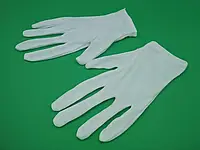Хозяйственные перчатки "Официанта" (М) (12 пар) одноразовые белые