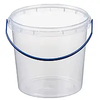 Ведро круглое с герметичной крышкой 3.3 л, прозрачное (100 шт) пластиковое пищевое тара емкость для меда