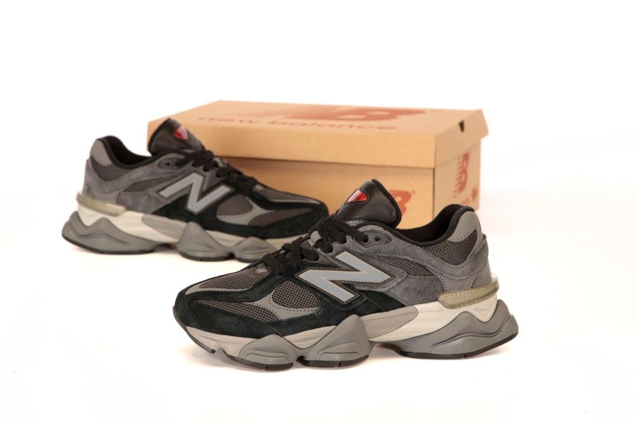 Кросівки New Balance 9060 Black Castlerock чорні Нью Беланс 9060 замш текстиль шкіра демісезон унісекс
