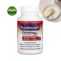 Symbiotics, Colostrum Plus, молозиво, вишня, 120 жувальних таблеток