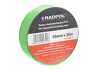 Изоляционная лента Radpol 0,13ммх19мм/20м зеленая (AR 19/20-T) морозостойкая