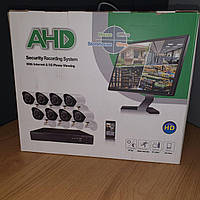 Система наружного и внутреннего видеонаблюдения на 8 камер KIT AHD 8CH 1MP, Регистратор наблюдения проводной