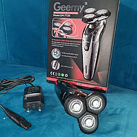 Бритва для бритья мужская электрическая Gemei электробритва аккумуляторная роторная для бритья бороды и усов