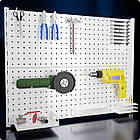 Перфо-панель SHED для інструментів. Перфопанель для гаража. Настінна перфорована дошка для інструментів., фото 2