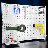 Перфо-панель SHED для інструментів. Перфопанель для гаража. Настінна перфорована дошка для інструментів.