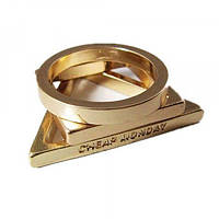 Стильное кольцо золотистого цвета. EroMax -