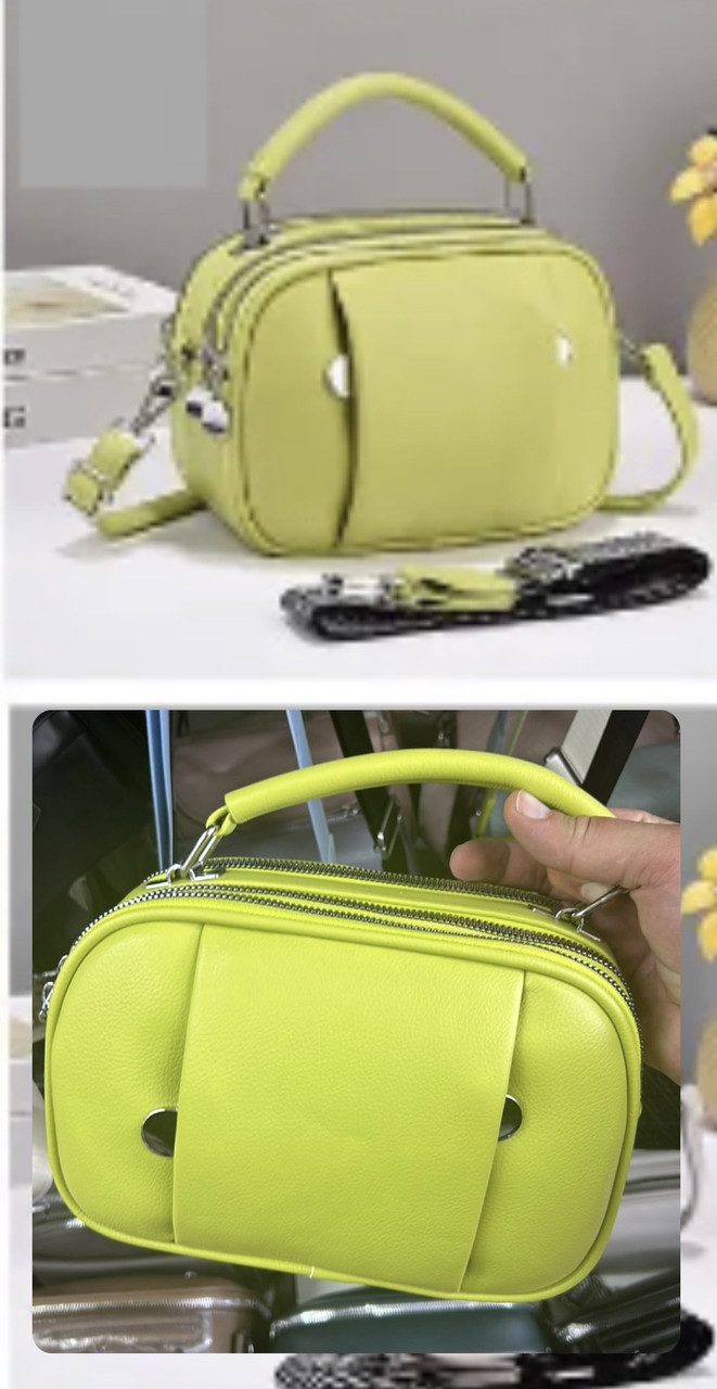 Сумочка жіноча крос-боді 24*15 см на три відділення зі штучної шкіри у різних кольорах Liza, фото 1