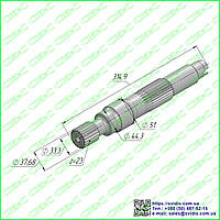 Вал до гідронасосів ГСТ 105 см3 John Deere (23з, манж)