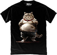 Футболка Жирний Кіт Fat Cat футболка унісекс чорна
