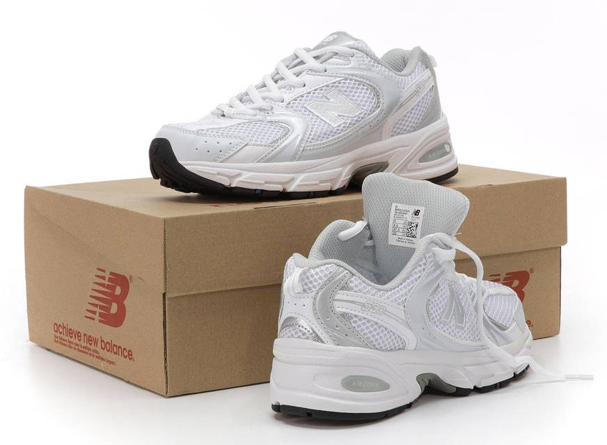 Gray and white new balance deals