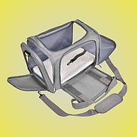 Переноска-сумка для кішок і собак "Connor" до 12 кг, сірий XE3V