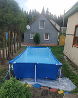 Прямоугольный летний бассейн для дома Intex 28273, 450*220*84см, Бассейны интекс metal frame set