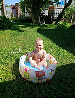 Бассейн для малышей Intex 57106 61*22см от 1 года, переносной басейн интекс цветной для детей