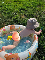 Детский бассейн надувной для детей Intex 57106 61*22см для купания с надуным дном, яркий прочный басейн