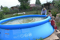 Надувной бассейн Intex 28158 457x84см на садовый участок, резиновый бассейн для взрослых и детей