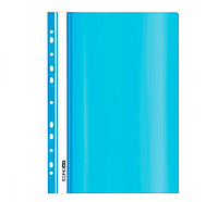 Быстросшиватель пластиковый А4 Economix E31510-82 глянцевый пастельно-голубой с перфорацией new