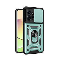 Противоударный чехол для Xiaomi Redmi Note 12 Camshield Serge Ring for Magnet зелёный