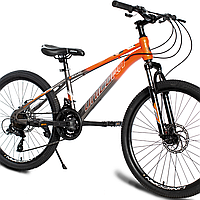 Спортивный горный велосипед 24 дюйма Unicorn Bullet для подростков колеса 24 оранжевый Топ