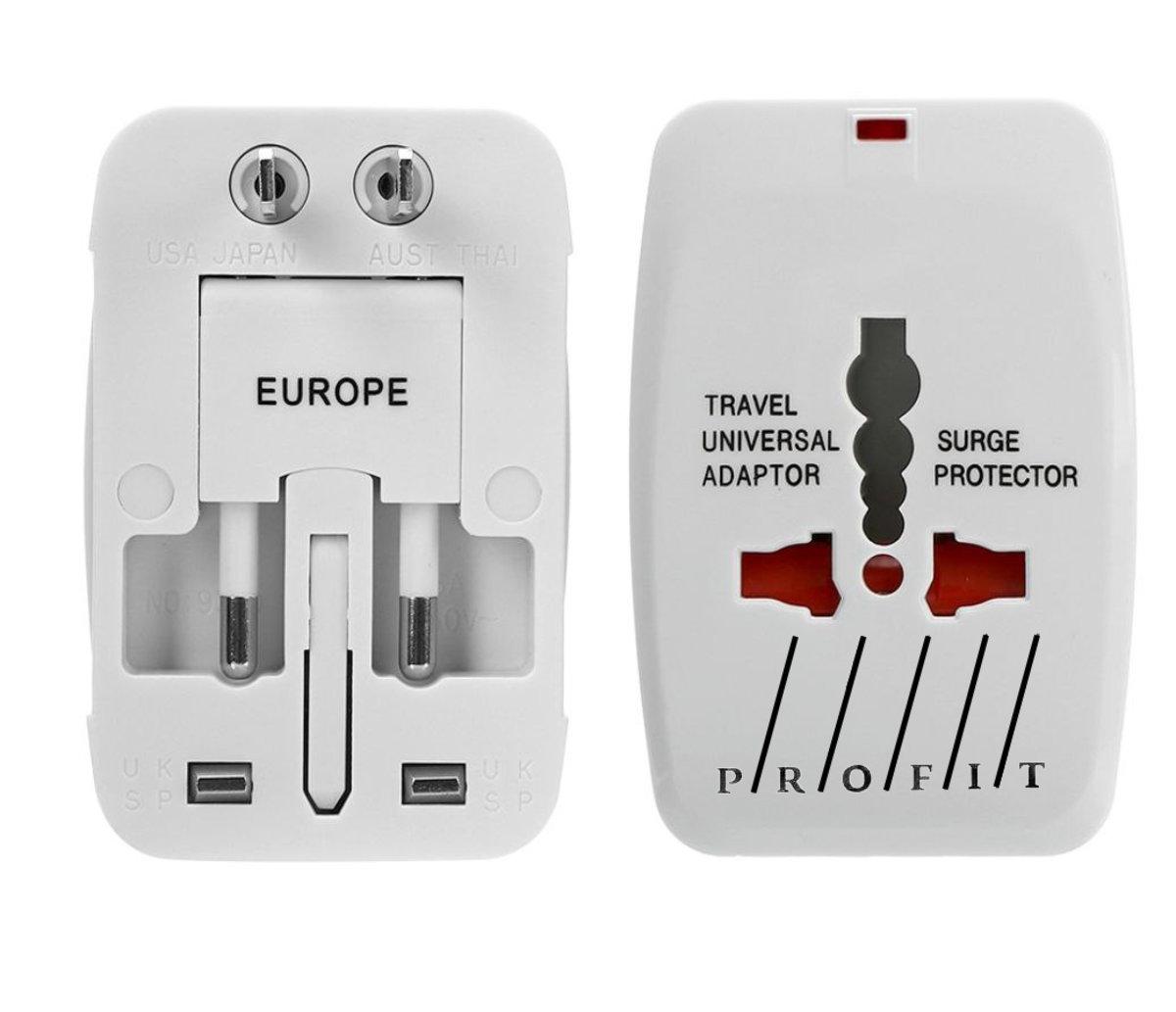 Універсальний перехідник з усіх вилок світу Profit Euro, фото 1