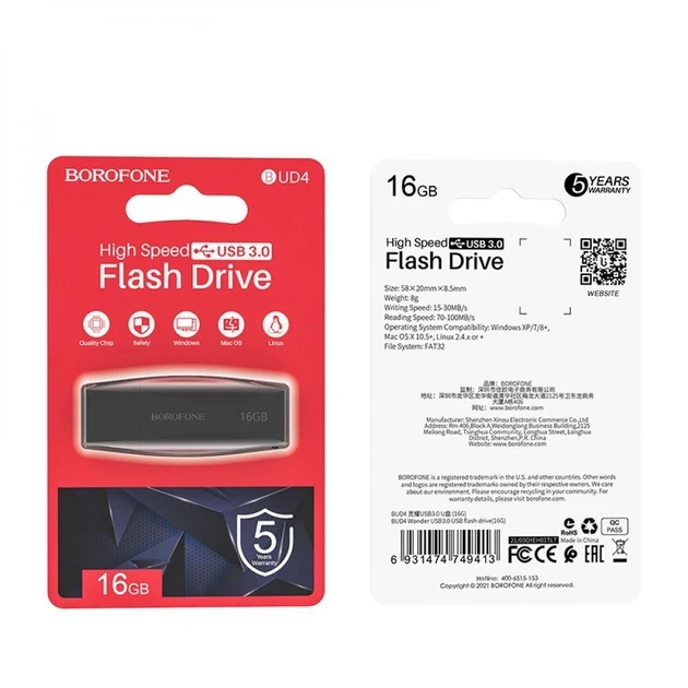 USB флеш Borofone BUD4 16GB 3.0